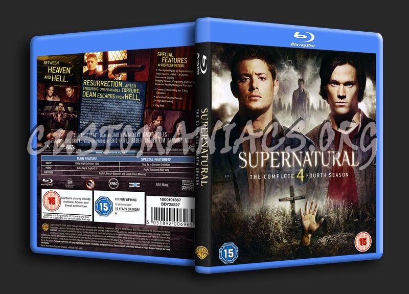 Supernatural Season 1, 2, 3, 4, 5, 6 blu-ray cover