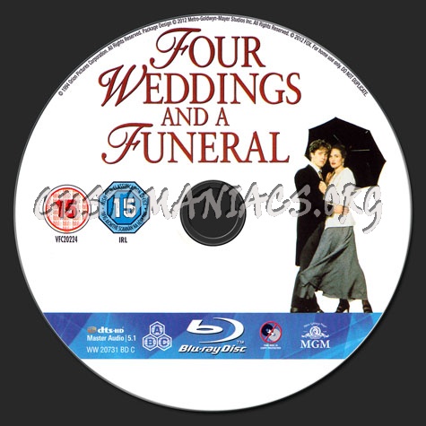 Four Weddings And A Funeral Blu Ray Label Dvd Covers Labels By