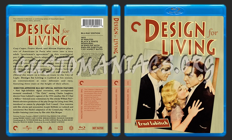 592 - Design For Living blu-ray cover