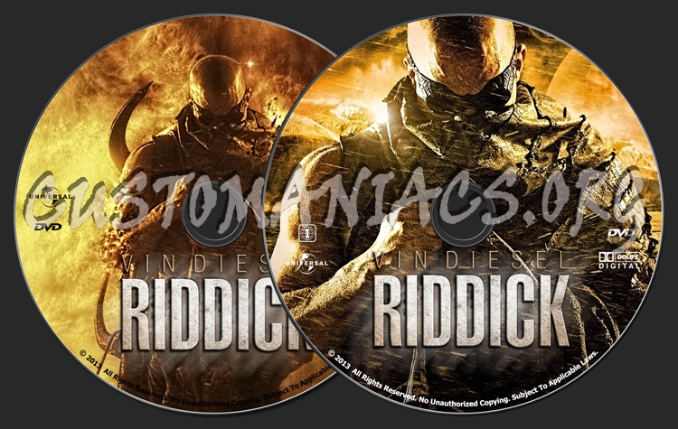 Riddick (2013) dvd label