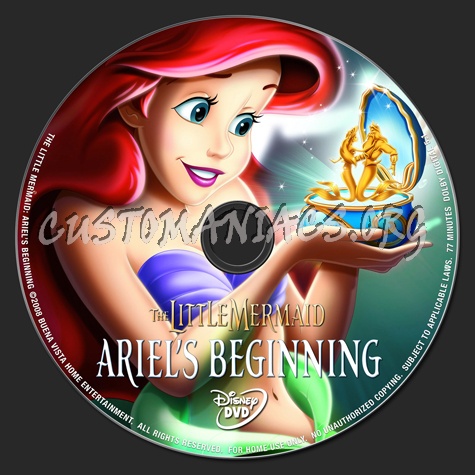 The Little Mermaid: Ariel's Beginning dvd label