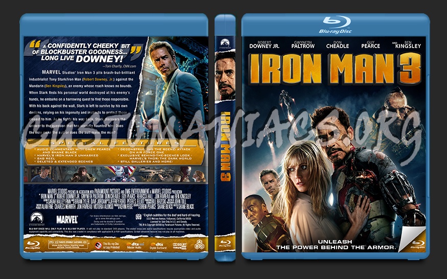 Iron Man 3 blu-ray cover