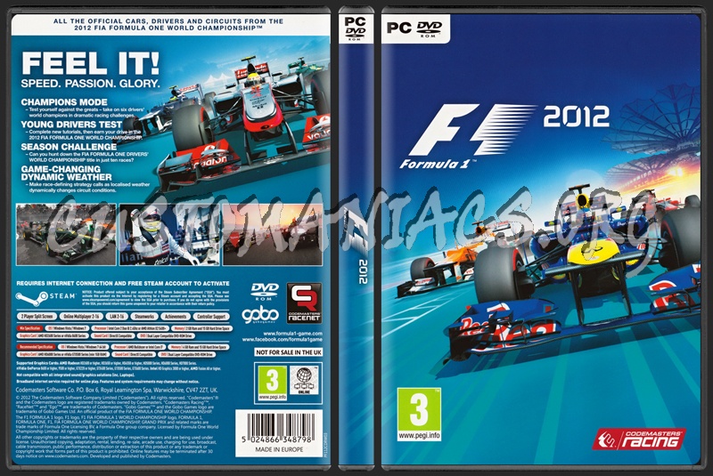 F1 2012 dvd cover