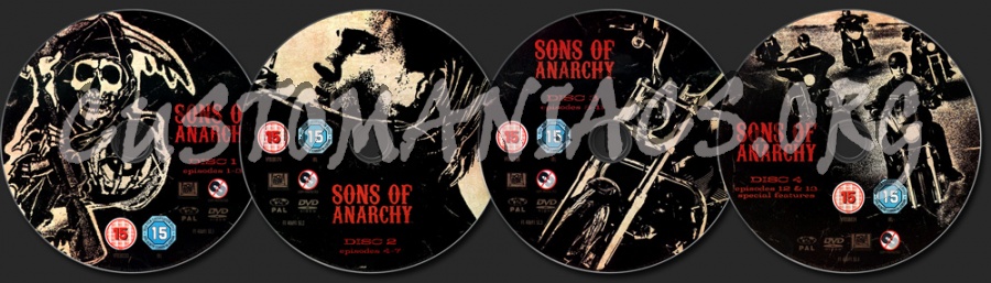Sons of Anarchy Season 1 dvd label