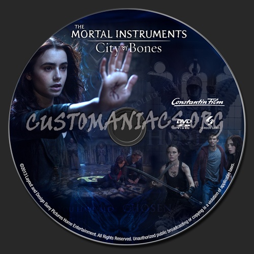 The Mortal Instruments: City of Bones dvd label