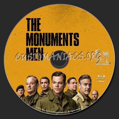 The Monuments Men blu-ray label