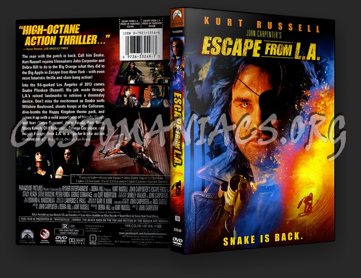 Escape from L.A. dvd cover