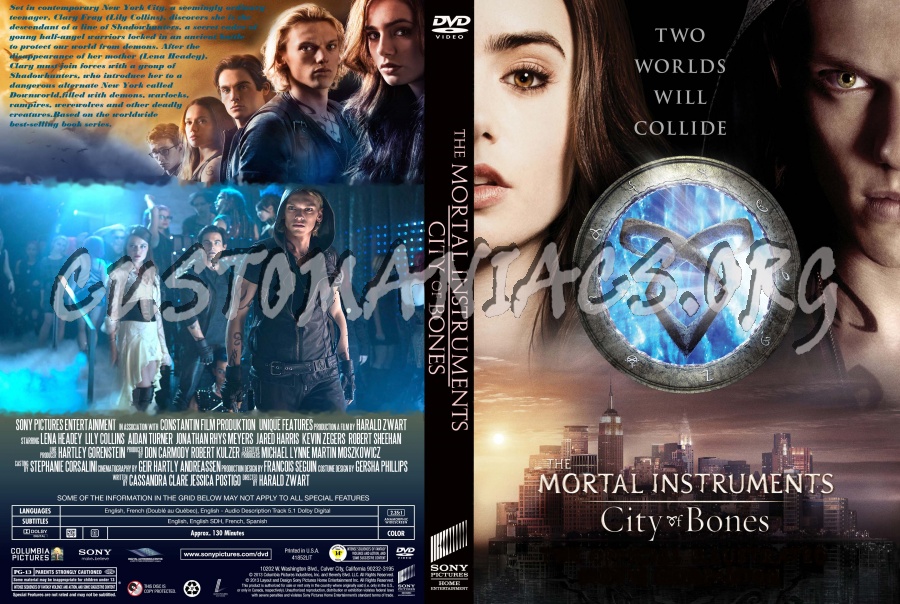 The Mortal Instruments City of Bones dvd cover