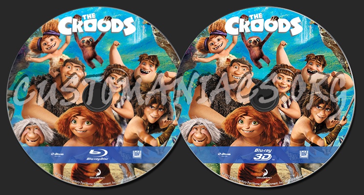 The Croods 2D & 3D blu-ray label