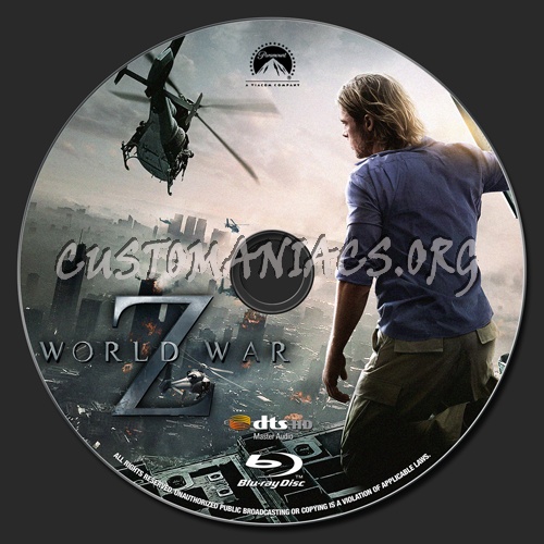 World War Z blu-ray label