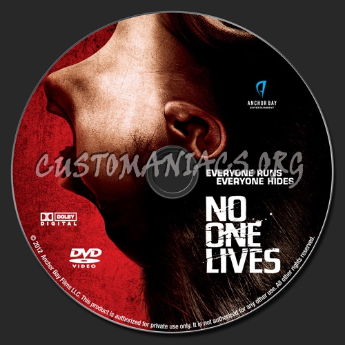 No One Lives dvd label