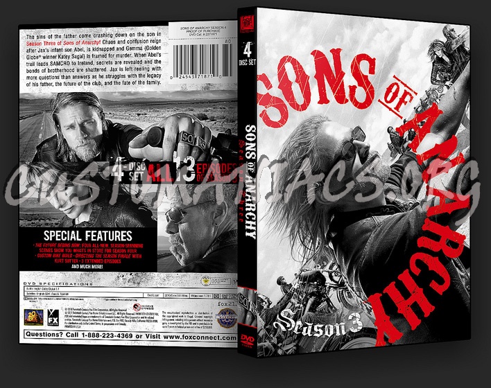 Sons of Anarchy - Season 3 dvd cover