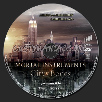 The Mortal Instruments: City of Bones dvd label