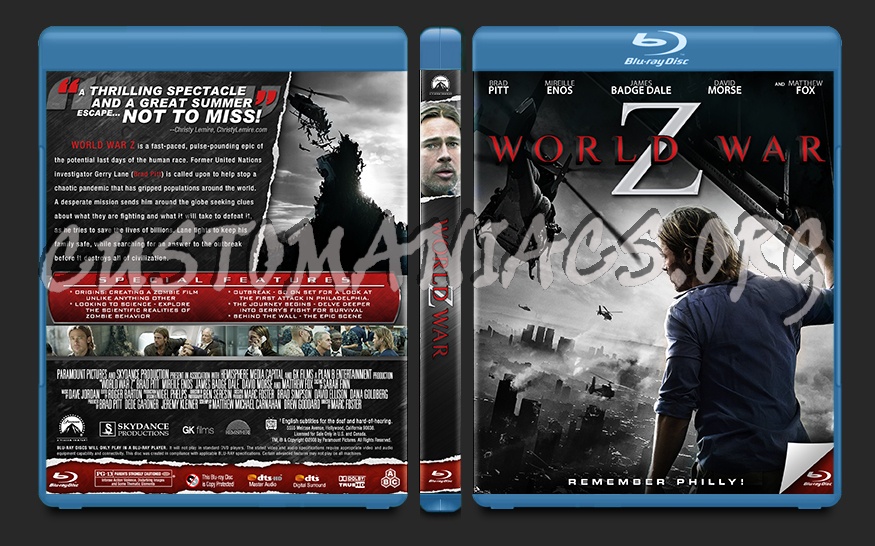 World War Z blu-ray cover