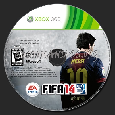 FIFA Soccer 14 dvd label