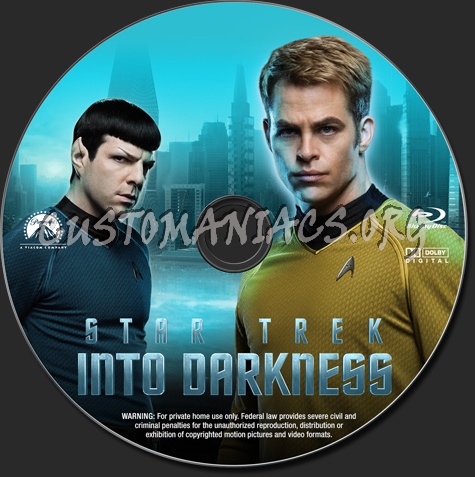 Star Trek Into Darkness blu-ray label