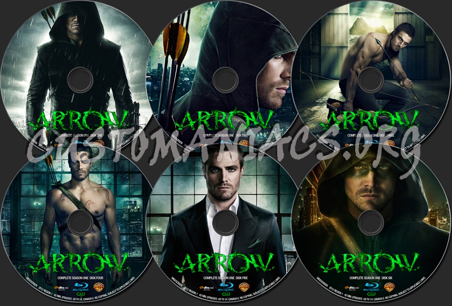 Arrow Season one blu-ray label