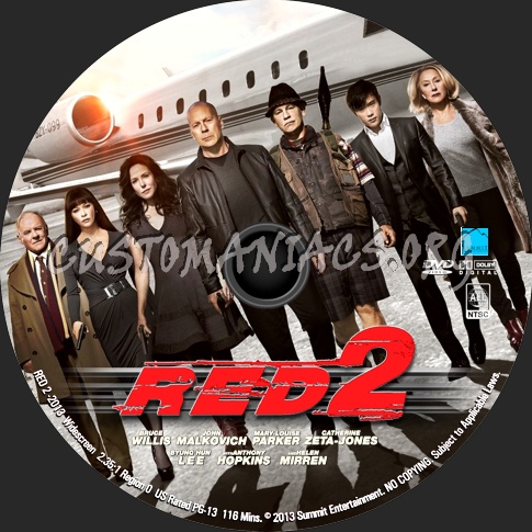 Red 2 (2013) dvd label