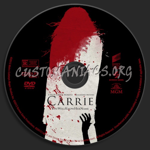 Carrie (2013) dvd label