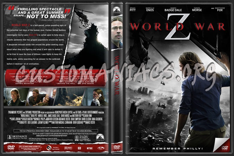 World War Z dvd cover