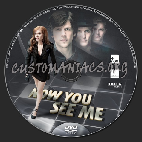 Now You See Me dvd label