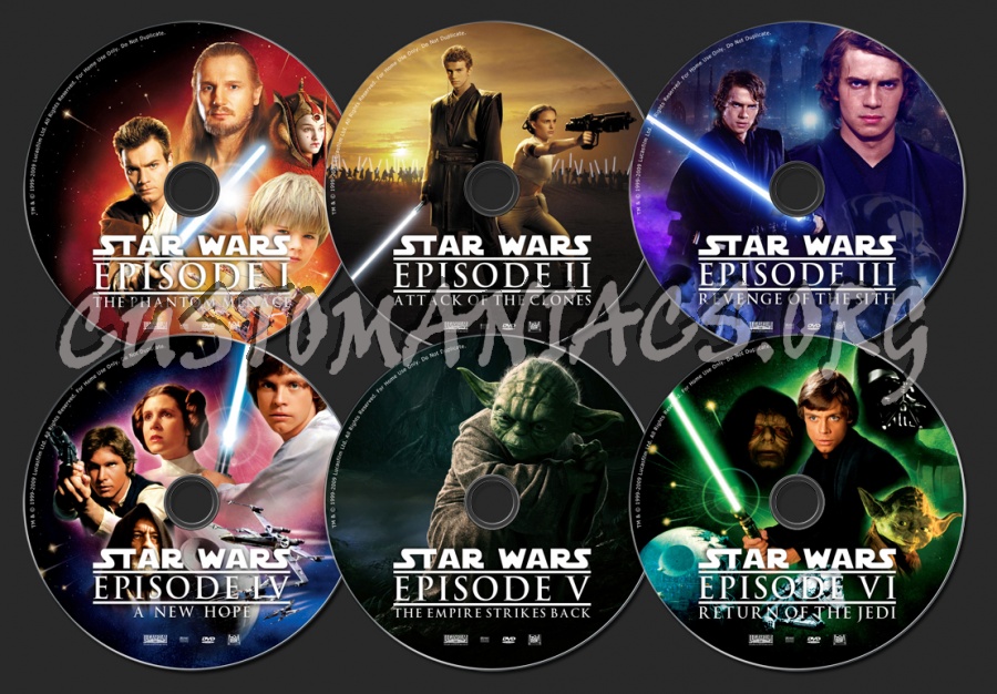 Star Wars Episode 1-6 dvd label