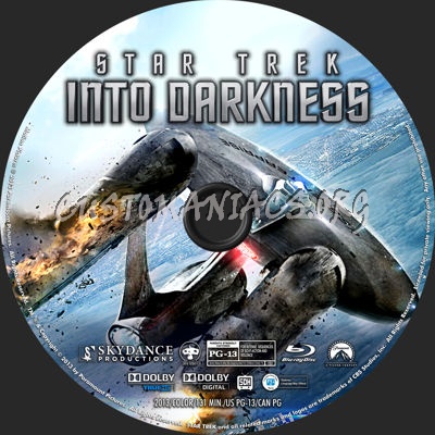 Star Trek Into Darkness blu-ray label