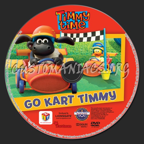 Timmy Time: Go Kart Timmy dvd label