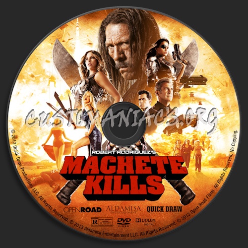 Machete Kills dvd label