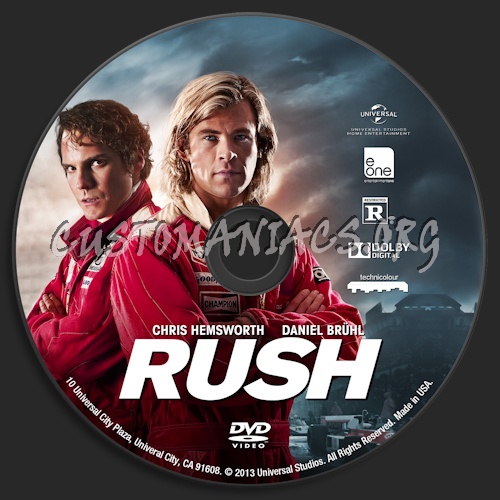 Rush (2013) dvd label