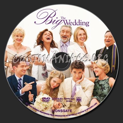 The Big Wedding dvd label