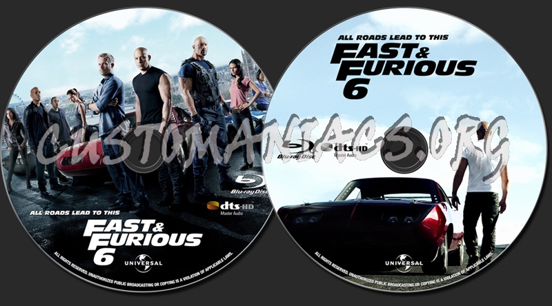 Fast & Furious 6 blu-ray label