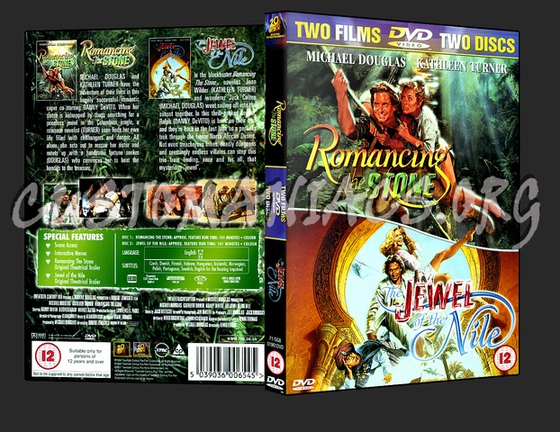 Romancing The Stone & The Jewel Of The Nile dvd cover