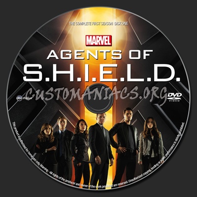Agents of Shield S.H.I.E.L.D. season 1 dvd label