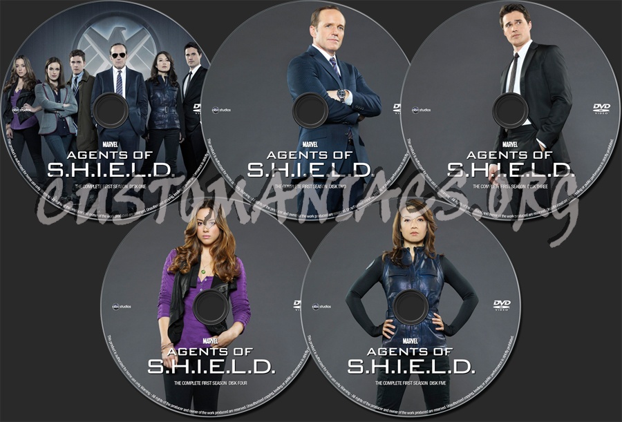 Agents of Shield S.H.I.E.L.D. season 1 dvd label