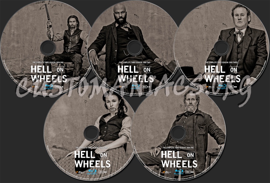 Hell On Wheels season 3 blu-ray label