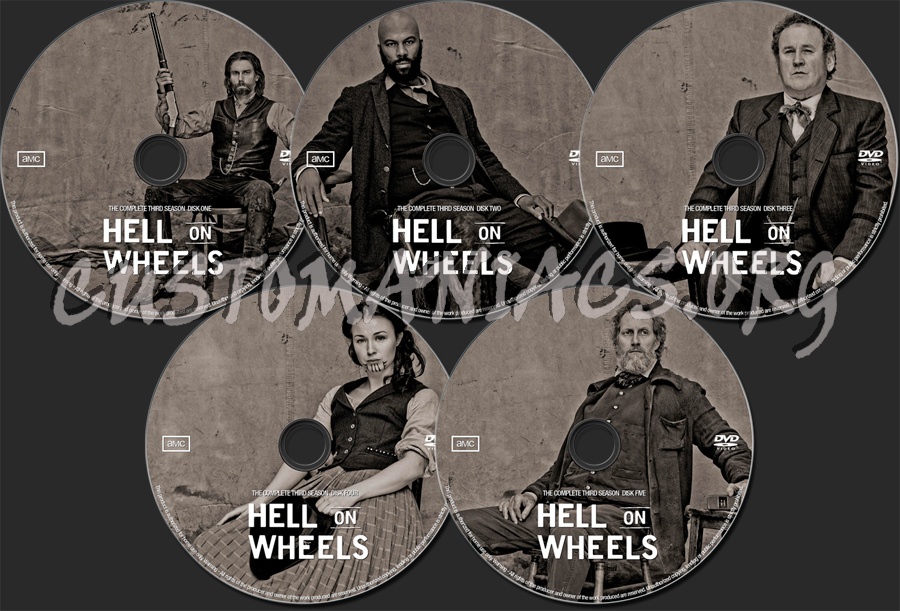 Hell On Wheels season 3 dvd label