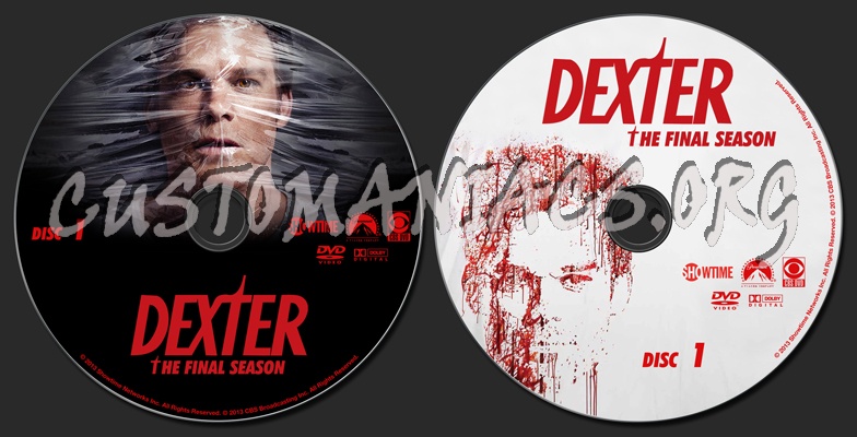 Dexter Season 8 The Final Season dvd label
