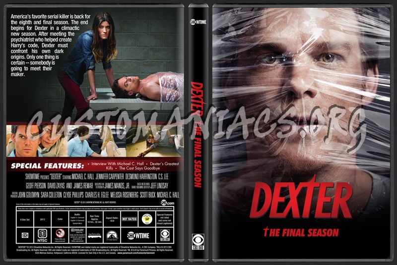 Dexter Season 8 The Final Season dvd cover