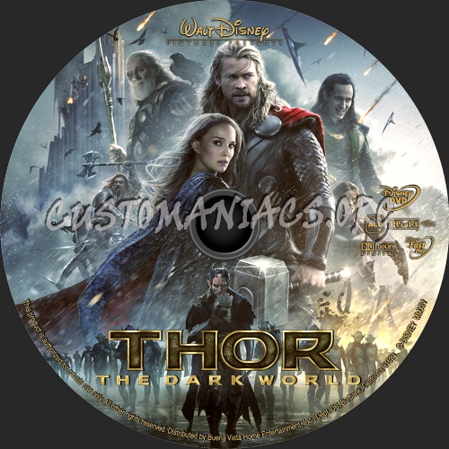 Thor: The Dark World (2013) dvd label