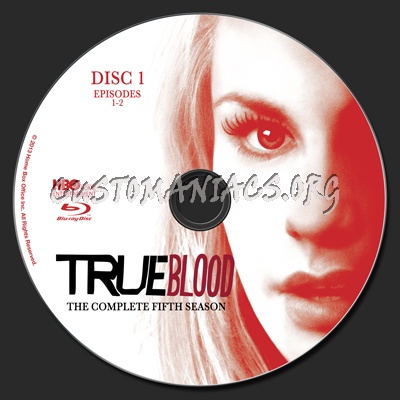 True Blood Season 5 blu-ray label