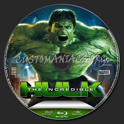 The Incredible Hulk blu-ray label