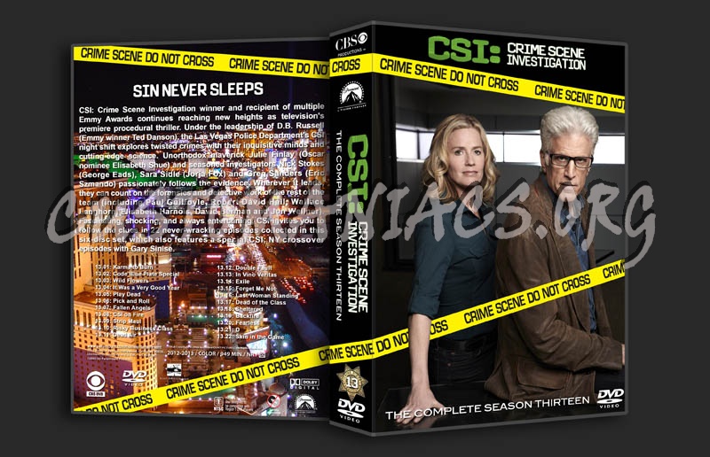 CSI Las Vegas - Season 13 dvd cover