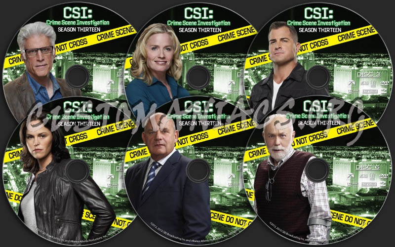 CSI Las Vegas - Season 13 dvd label