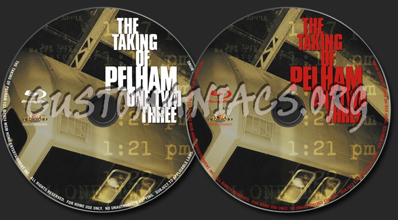 The Taking of Pelham 123 (One Two Three) blu-ray label
