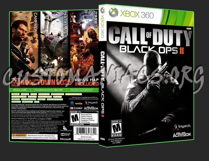 Black Ops 2 (Xbox 360) dvd cover