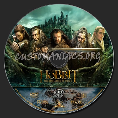 The Hobbit: The Desolation of Smaug dvd label