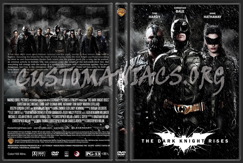 The Dark Knight Rises dvd cover