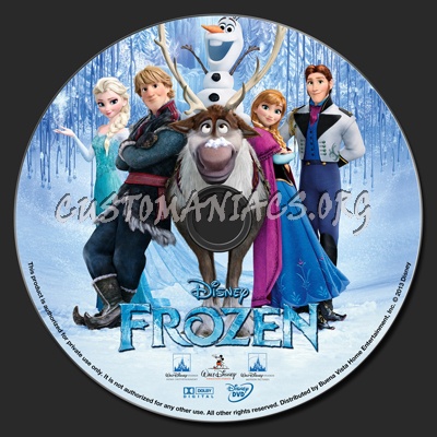 Frozen (2013) dvd label