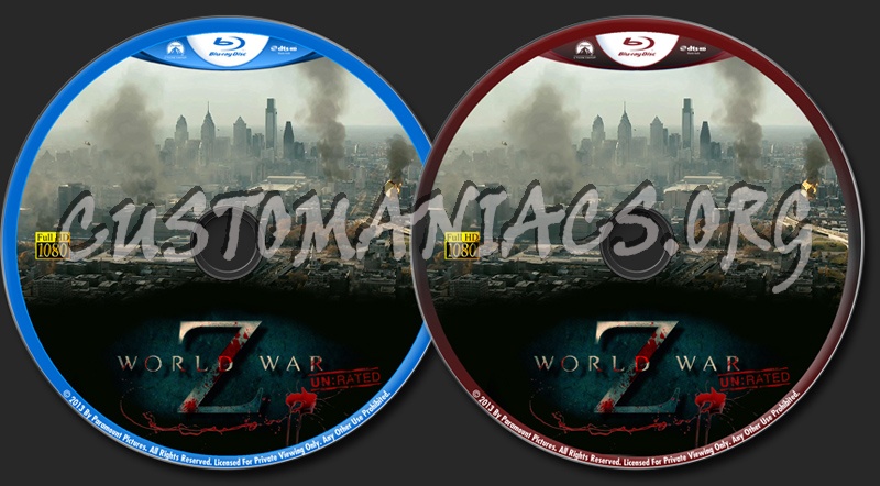 World War Z blu-ray label